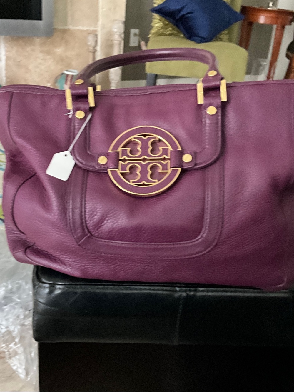 STUNNING PURPLE LEATHER TORY BIRCH PURSE
